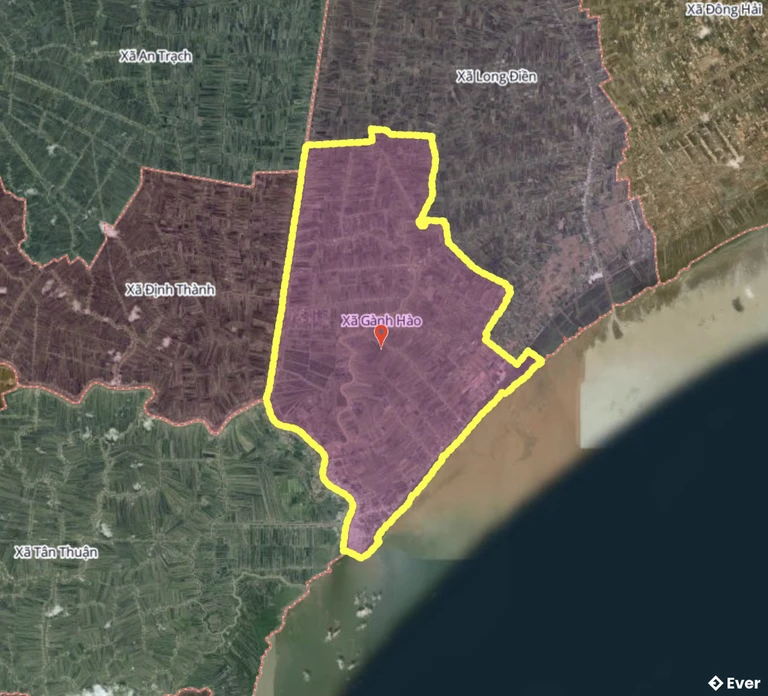 Bản đồ xã Gành Hào, Cà Mau sau sáp nhập