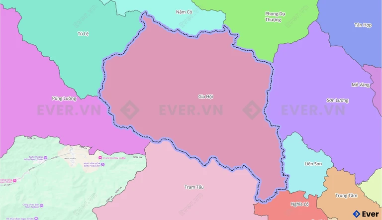 Bản đồ xã Gia Hội sau sáp nhập