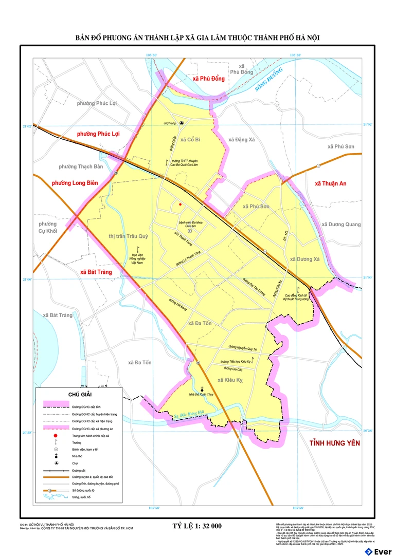 Bản đồ xã Gia Lâm, Hà Nội sau sáp nhập
