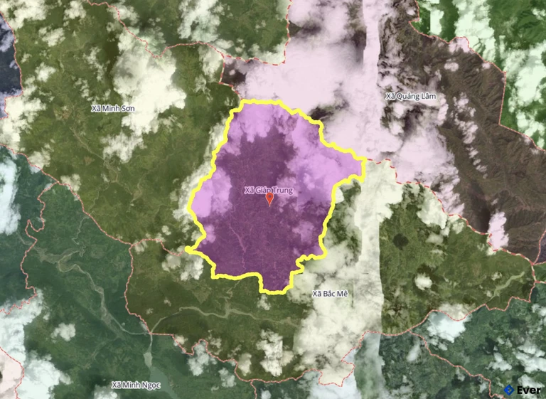 Bản đồ xã Giáp Trung, Tuyên Quang sau sáp nhập