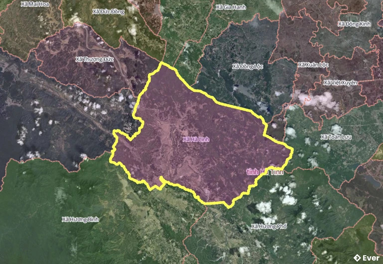 Bản đồ xã Hà Linh, Hà Tĩnh sau sáp nhập