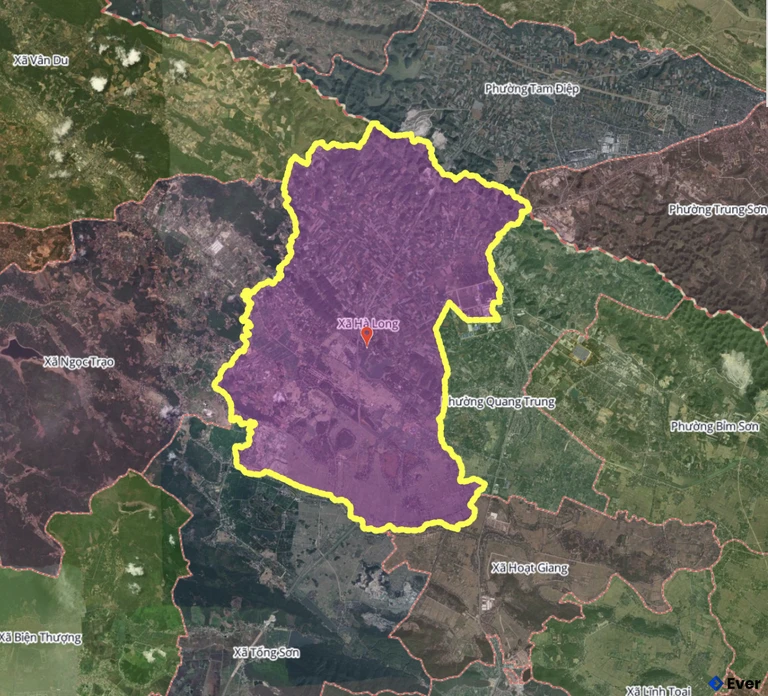 Bản đồ xã Hà Long, Thanh Hóa sau sáp nhập