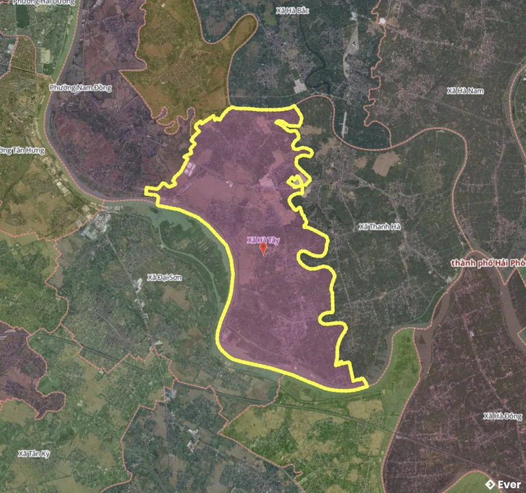 Bản đồ xã Hà Tây, Hải Phòng sau sáp nhập