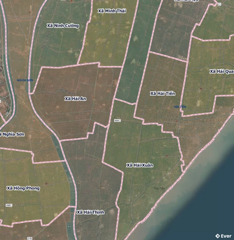 Bản đồ xã Hải An sau sáp nhập