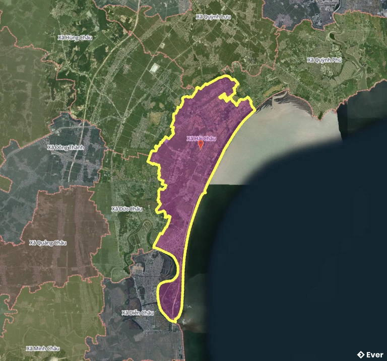 Bản đồ xã Hải Châu, Nghệ An sau sáp nhập