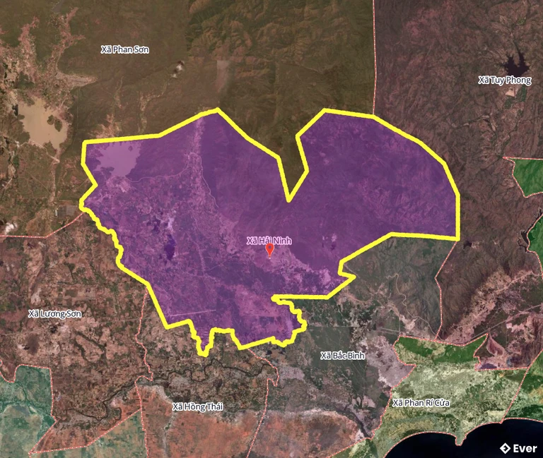 Bản đồ xã Hải Ninh, Lâm Đồng sau sáp nhập
