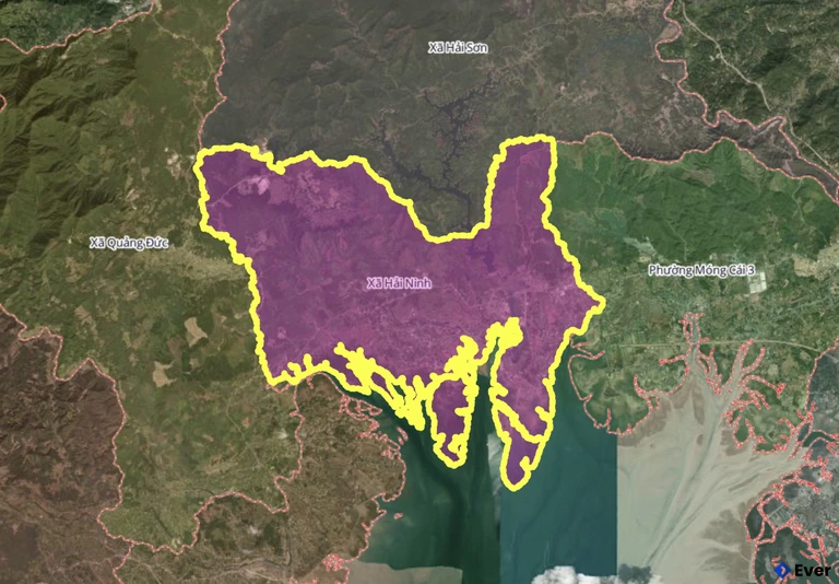 Bản đồ xã Hải Ninh, Quảng Ninh sau sáp nhập