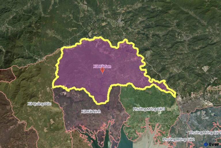 Bản đồ xã Hải Sơn, Quảng Ninh sau sáp nhập