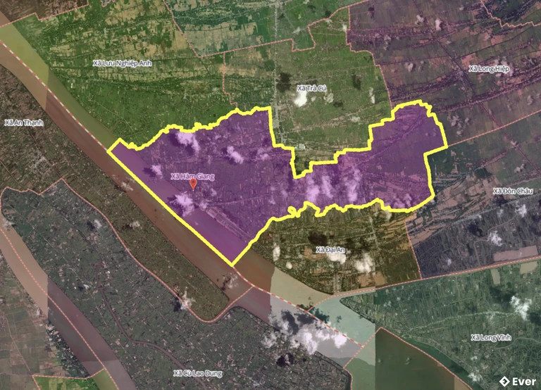 Bản đồ xã Hàm Giang, Vĩnh Long sau sáp nhập