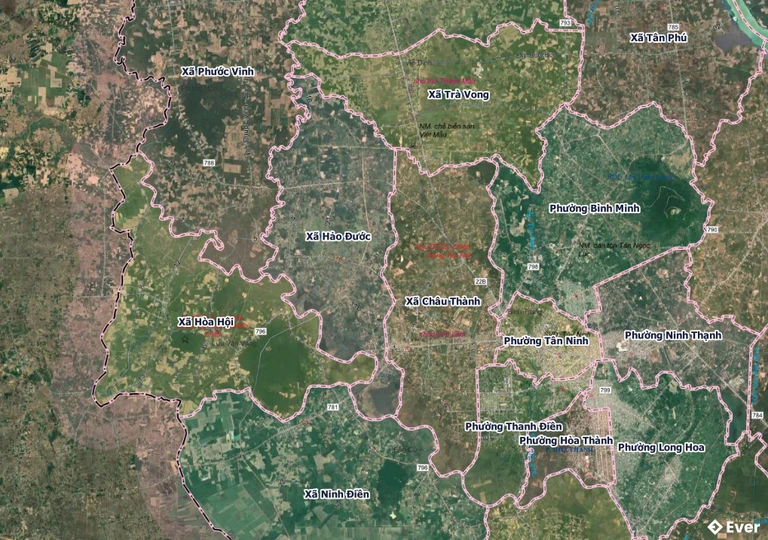 Bản đồ xã Hảo Đước sau sáp nhập