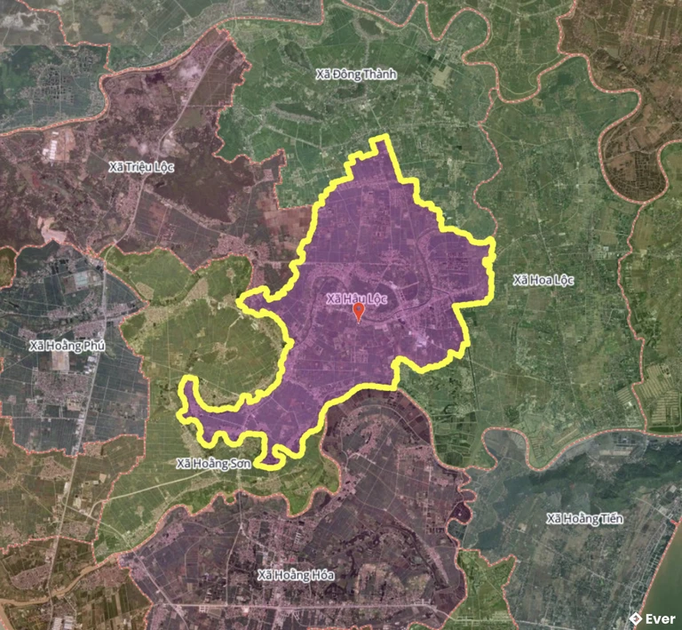 Bản đồ xã Hậu Lộc, Thanh Hóa sau sáp nhập