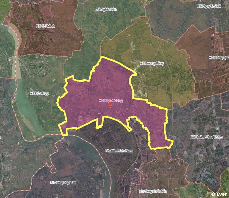 Bản đồ xã Hiệp Cường, Hưng Yên sau sáp nhập