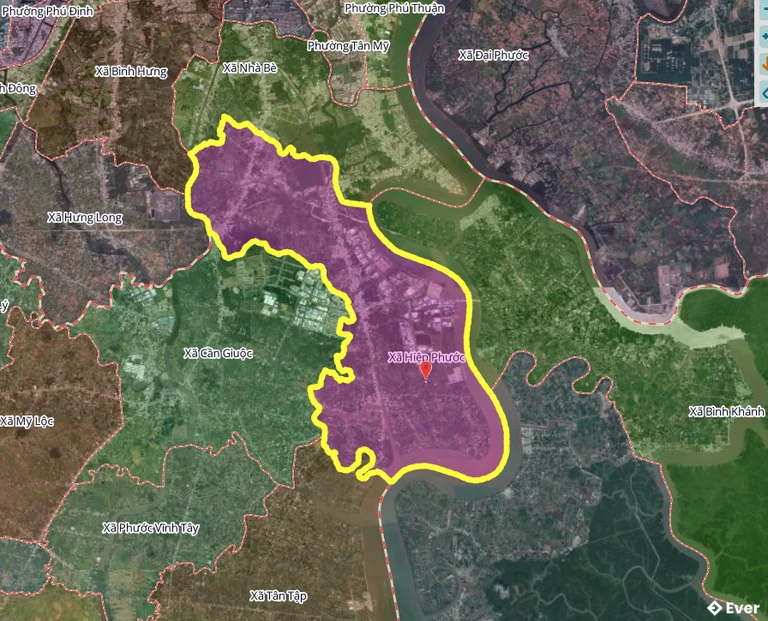 Bản đồ xã Hiệp Phước, thành phố Hồ Chí Minh sau sáp nhập