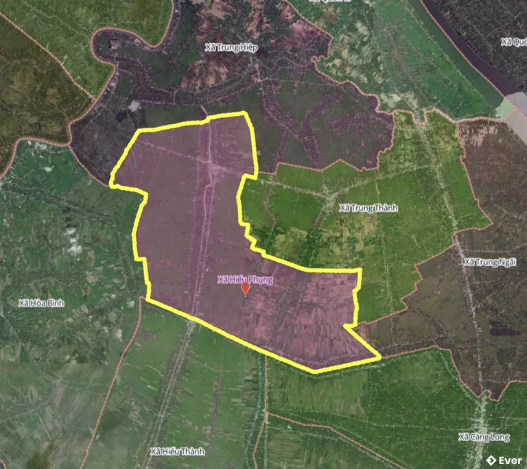 Bản đồ xã Hiếu Phụng, Vĩnh Long sau sáp nhập