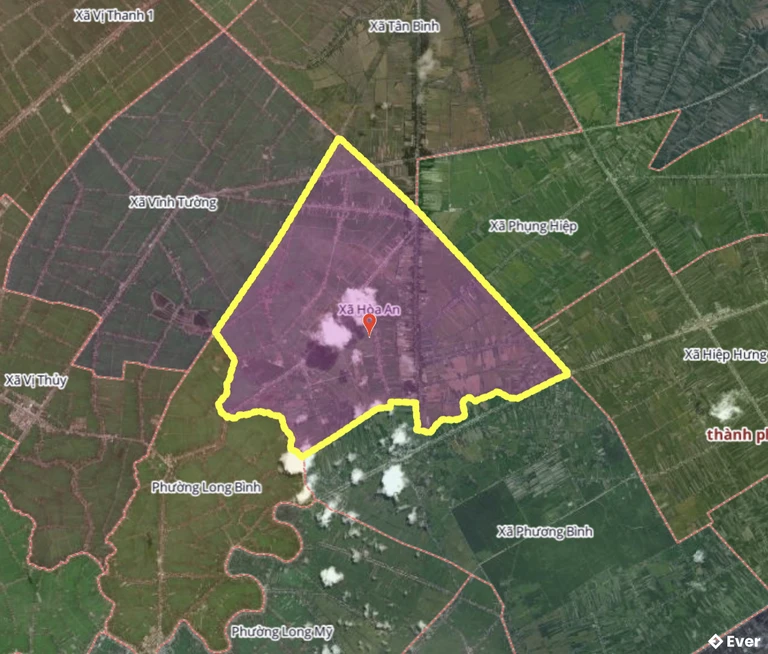 Bản đồ xã Hòa An, Cần Thơ sau sáp nhập