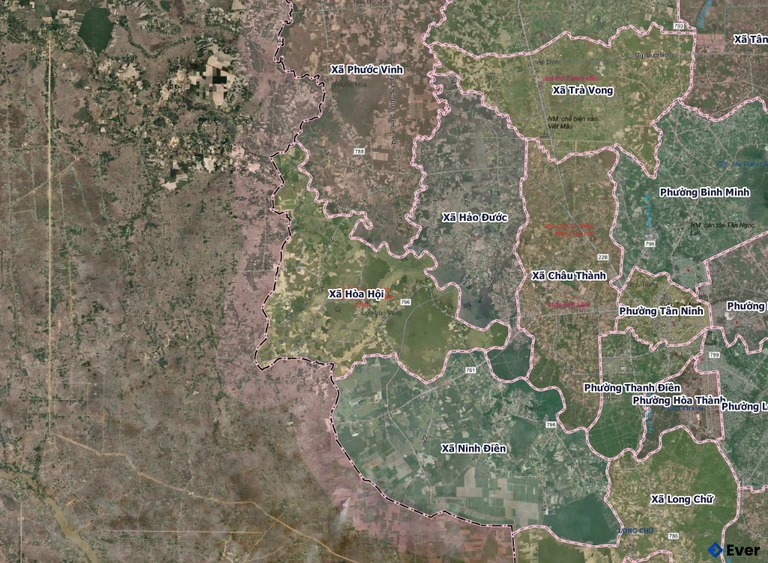 Bản đồ xã Hòa Hội, Tây Ninh sau sáp nhập