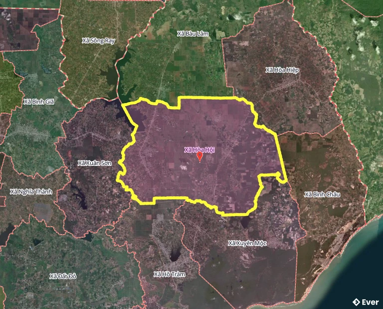 Bản đồ xã Hòa Hội, thành phố Hồ Chí Minh sau sáp nhập