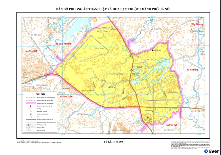 Bản đồ xã Hòa Lạc, Hà Nội sau sáp nhập