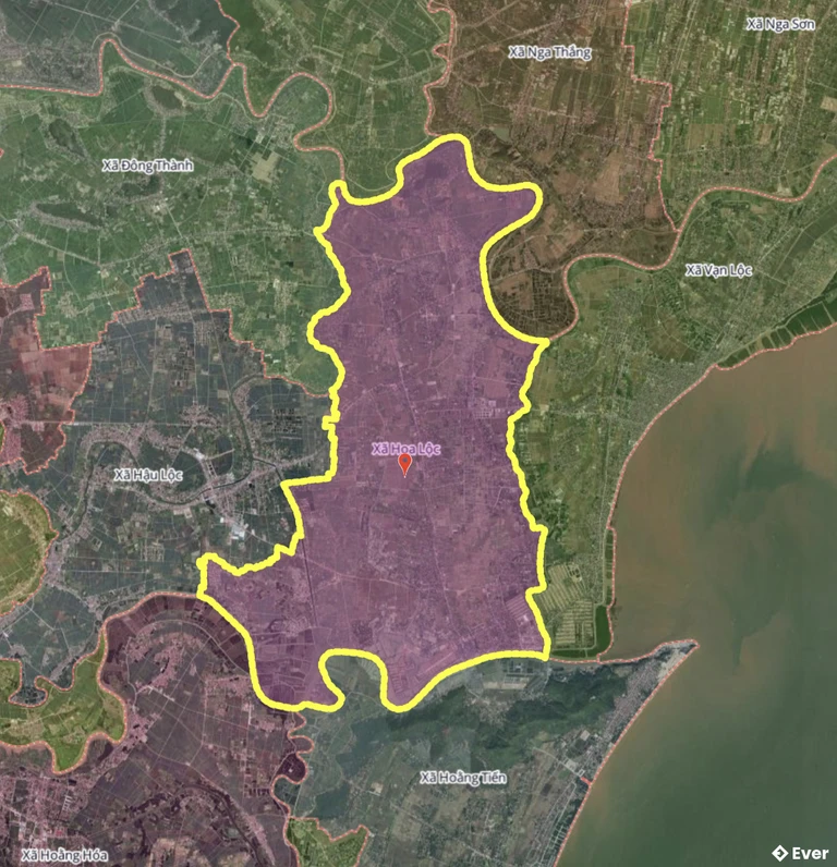 Bản đồ xã Hoa Lộc, Thanh Hóa sau sáp nhập