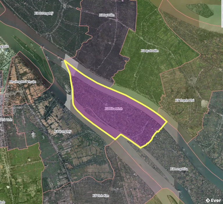 Bản đồ xã Hòa Minh, Vĩnh Long sau sáp nhập