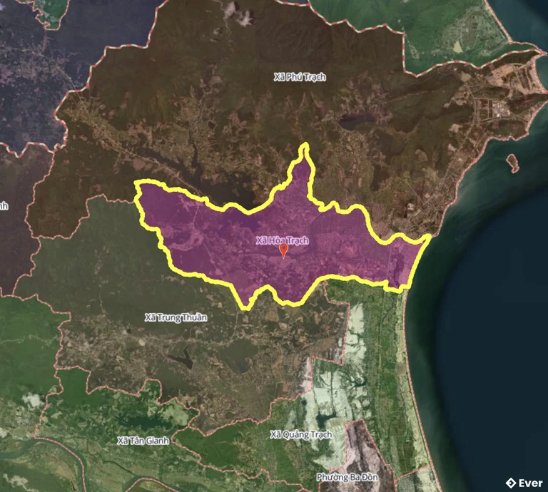 Bản đồ xã Hòa Trạch, Quảng Trị sau sáp nhập