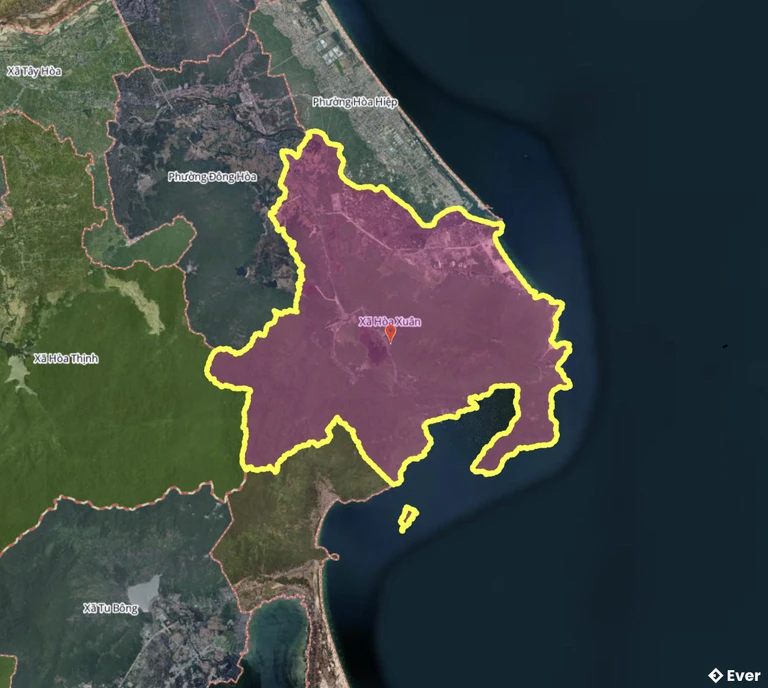 Bản đồ xã Hòa Xuân, Đắk Lắk sau sáp nhập