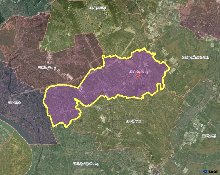 Bản đồ xã Hoàn Long, Hưng Yên sau sáp nhập