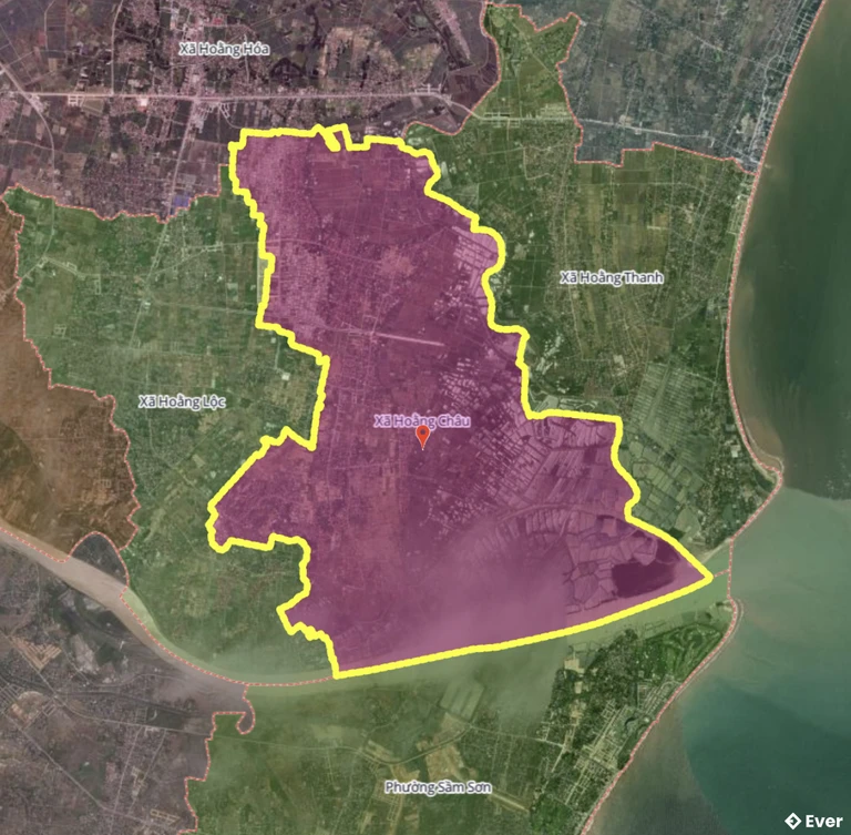 Bản đồ xã Hoằng Châu, Thanh Hóa sau sáp nhập