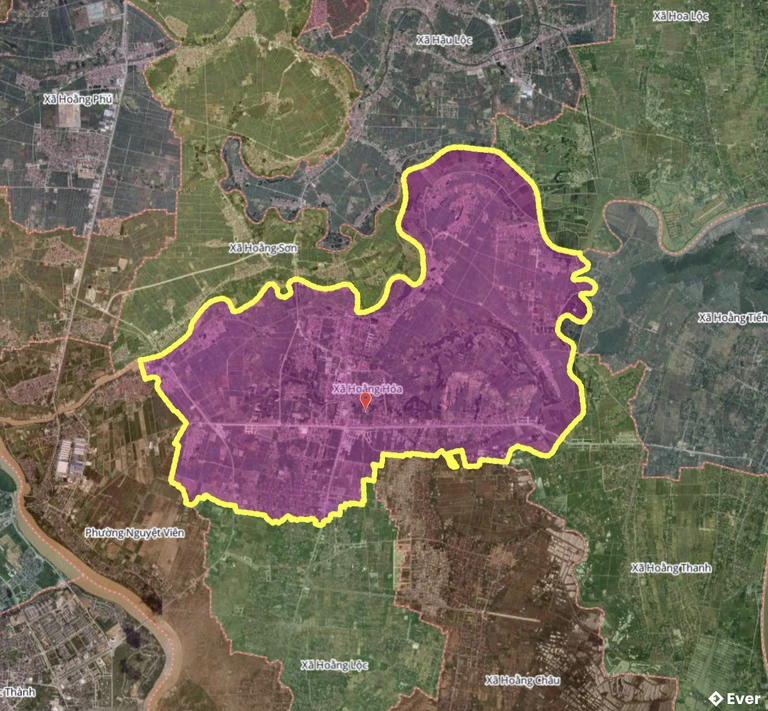 Bản đồ xã Hoằng Hóa, Thanh Hóa sau sáp nhập