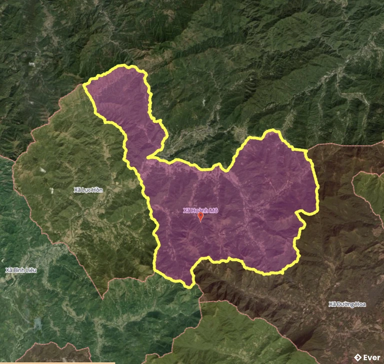 Bản đồ xã Hoành Mô, Quảng Ninh sau sáp nhập