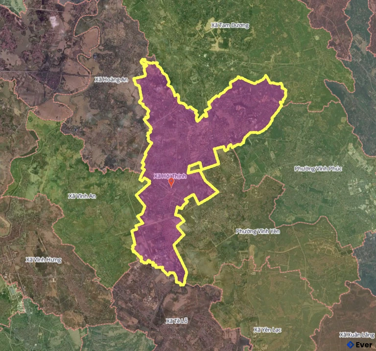 Bản đồ xã Hội Thịnh, Phú Thọ sau sáp nhập