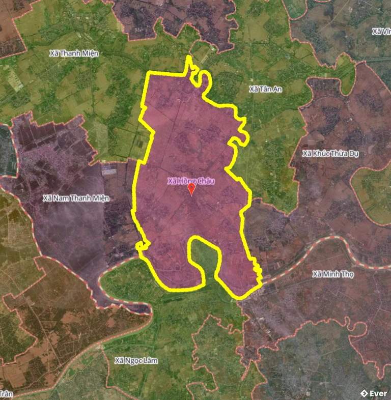 Bản đồ xã Hồng Châu, Hải Phòng sau sáp nhập