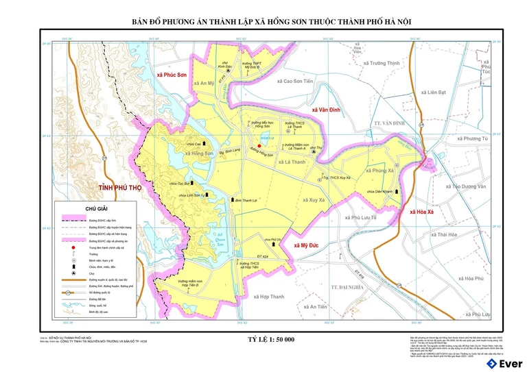 Bản đồ xã Hồng Sơn, Hà Nội sau sáp nhập