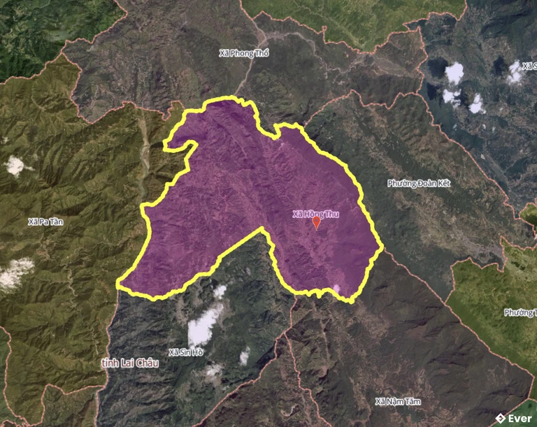 Bản đồ xã Hồng Thu sau sáp nhập