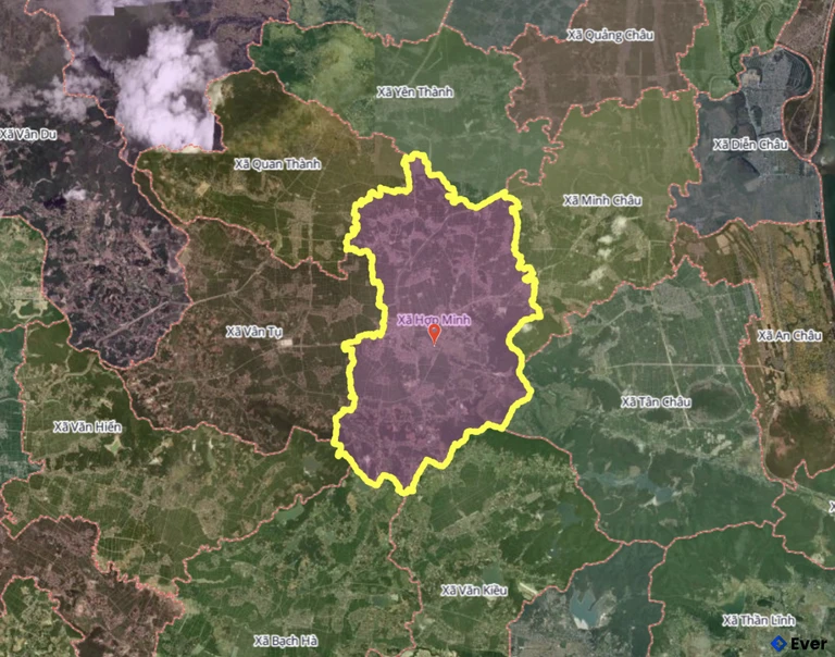 Bản đồ xã Hợp Minh, Nghệ An sau sáp nhập