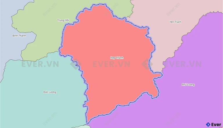 Bản đồ xã Hợp Thành, Thái Nguyên sau sáp nhập