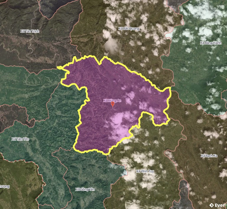 Bản đồ xã Hùng An, Tuyên Quang sau sáp nhập