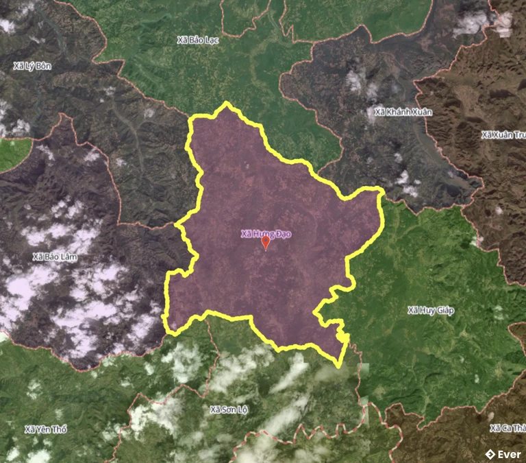 Bản đồ xã Hưng Đạo, Cao Bằng sau sáp nhập