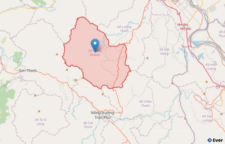 Bản đồ xã Hưng Khánh, Lào Cai