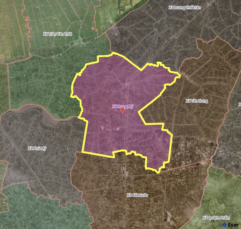 Bản đồ xã Hưng Mỹ, Cà Mau sau sáp nhập