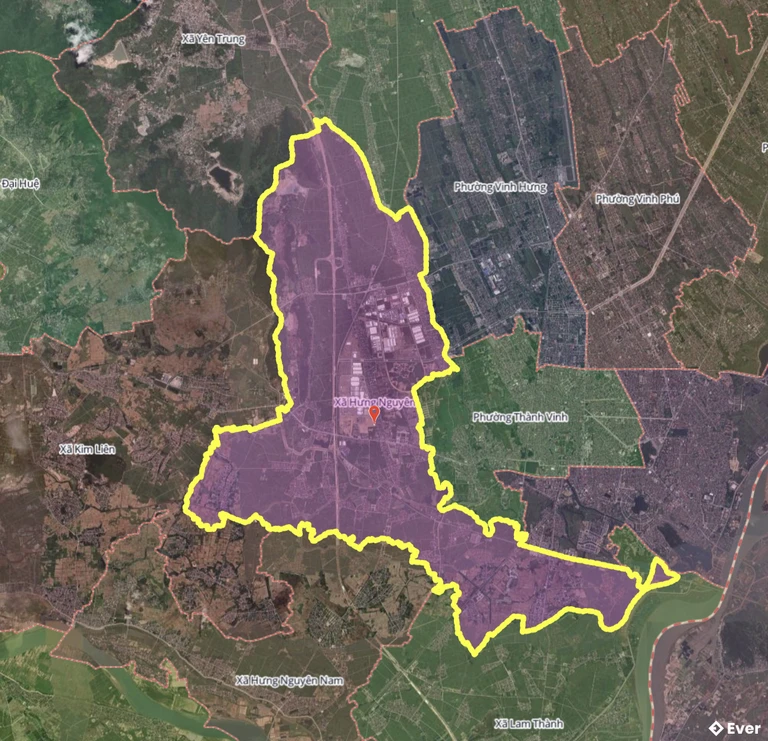 Bản đồ xã Hưng Nguyên, Nghệ An sau sáp nhập