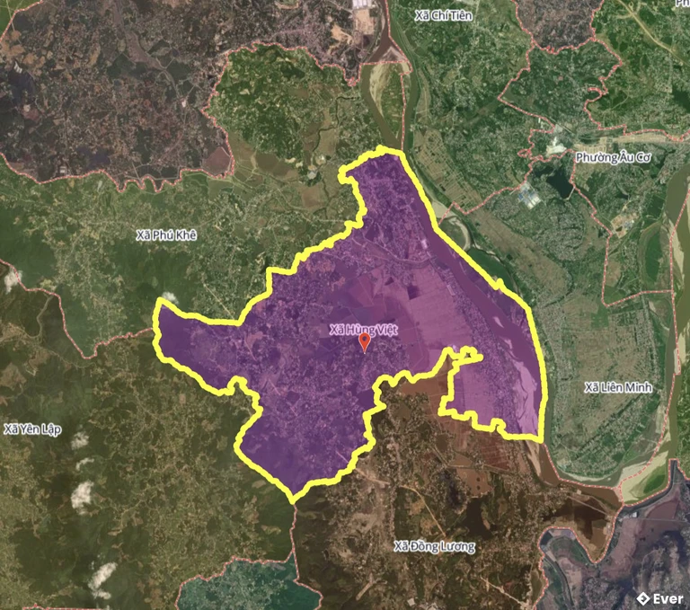 Bản đồ xã Hùng Việt, Phú Thọ sau sáp nhập