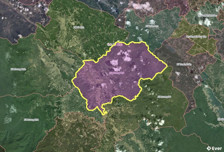 Bản đồ xã Hương Phố, Hà Tĩnh sau sáp nhập