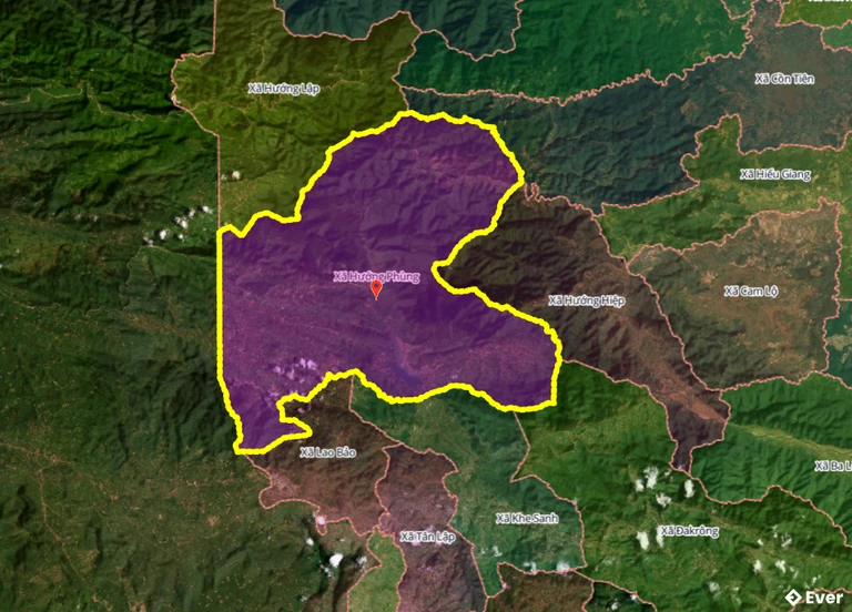 Bản đồ xã Hướng Phùng, Quảng Trị sau sáp nhập