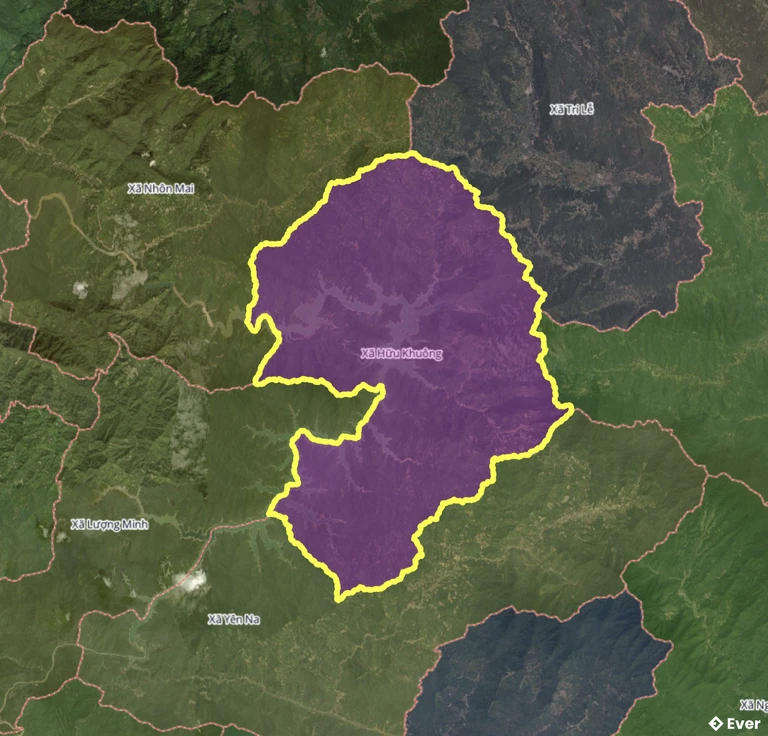 Bản đồ xã Hữu Khuông, Nghệ An sau sáp nhập