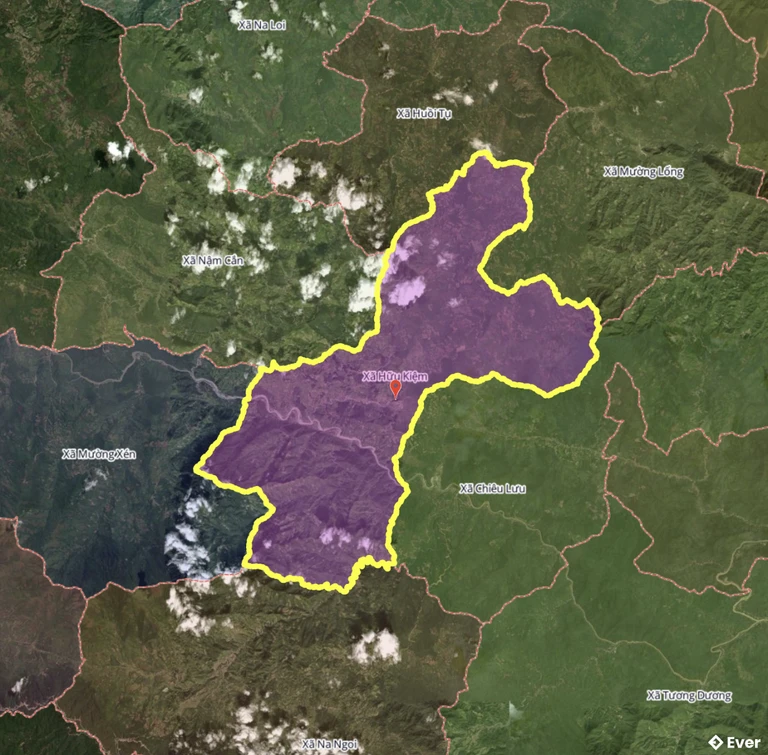 Bản đồ xã Hữu Kiệm, Nghệ An sau sáp nhập