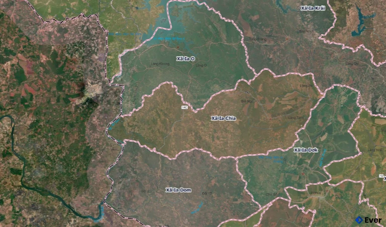 Bản đồ xã Ia Chia, Gia Lai sau sáp nhập