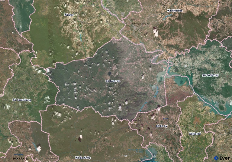 Bản đồ xã Ia Dreh, Gia Lai sau sáp nhập