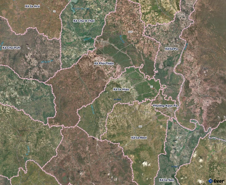 Bản đồ xã Ia Hiao, Gia Lai sau sáp nhập