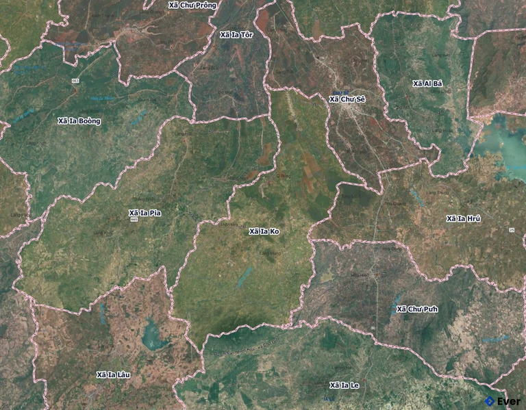 Bản đồ xã Ia Ko, Gia Lai sau sáp nhập